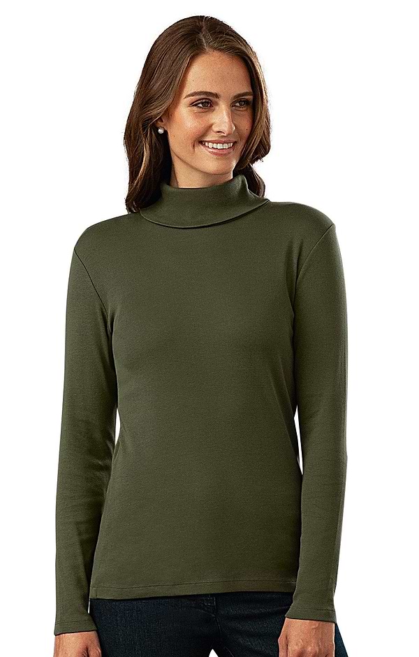 Ladies Cotton Roll Neck Jumper