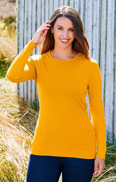 Ladies Cotton Crew Neck