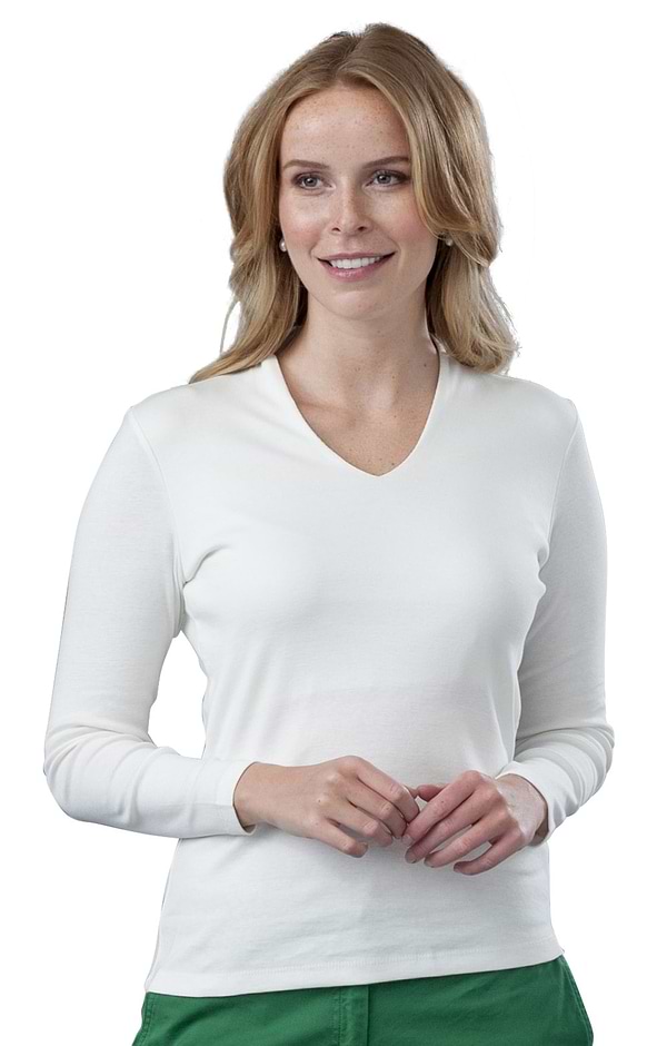 Ladies Cotton V-Neck Top