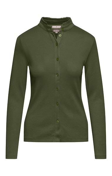 Ladies Cotton Frill Collar Top