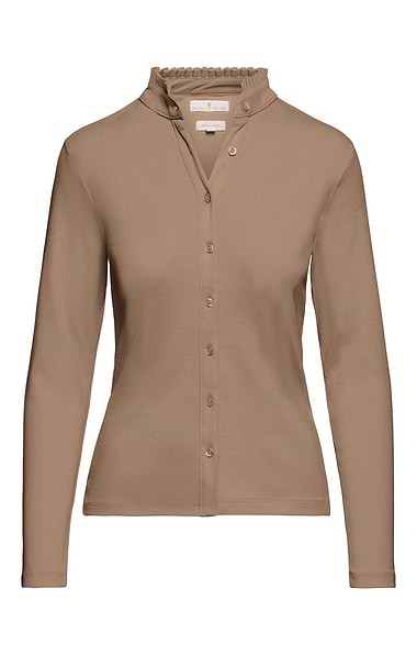 Ladies Cotton Frill Collar Top