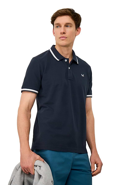 Men's Crew Clothing Marl Tipped Pique Polo Shirt