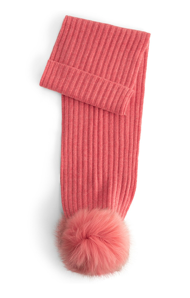 Ladies Fox Fur Cashmere Scarf