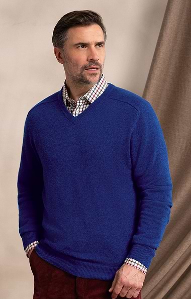 Men's Cashmere V-Neck Jumper