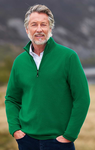 Men's Cashmere T-Zip