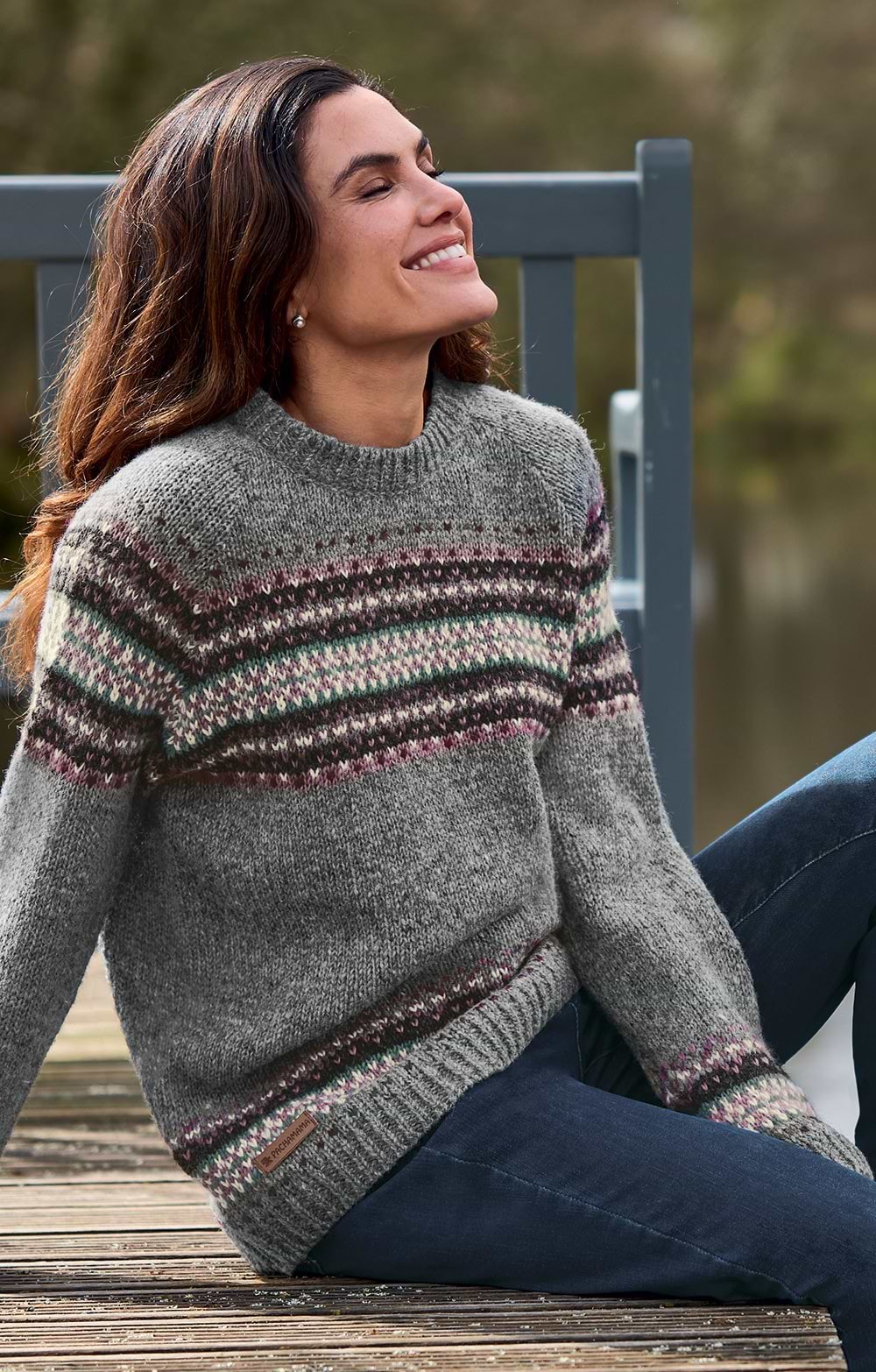 Women's Chunky Cable Knit Long Sleeve Sweater - Oversized Crew Neck Winter Jumper
