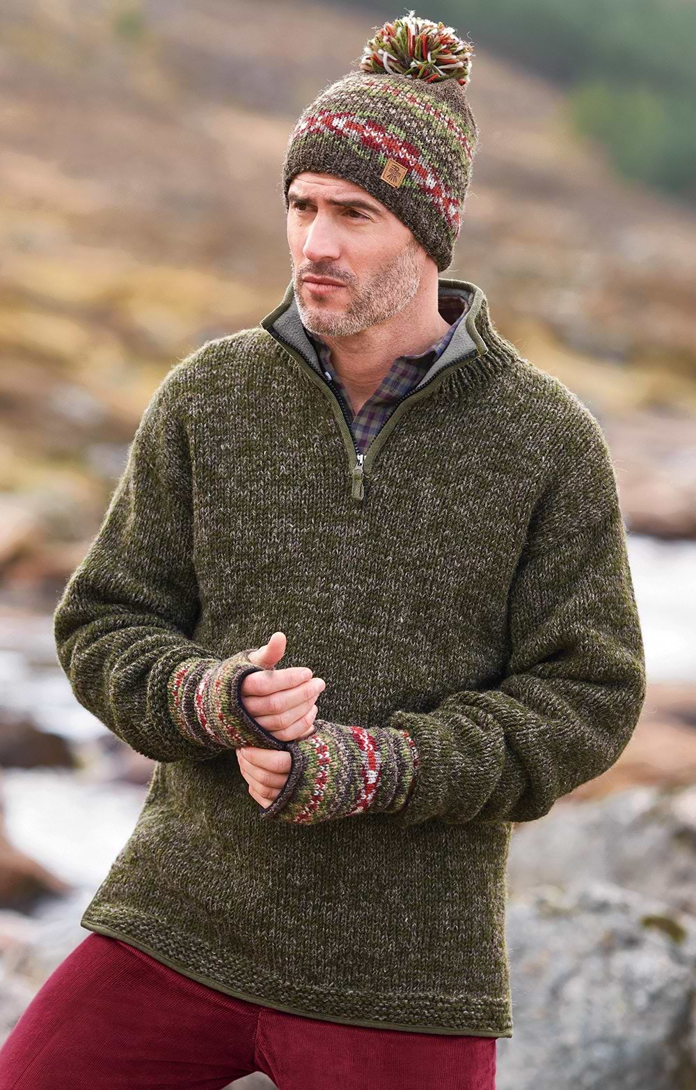 Mens Tommy Hilfiger Half-Zip Mock Turtleneck Jumper - House of Bruar