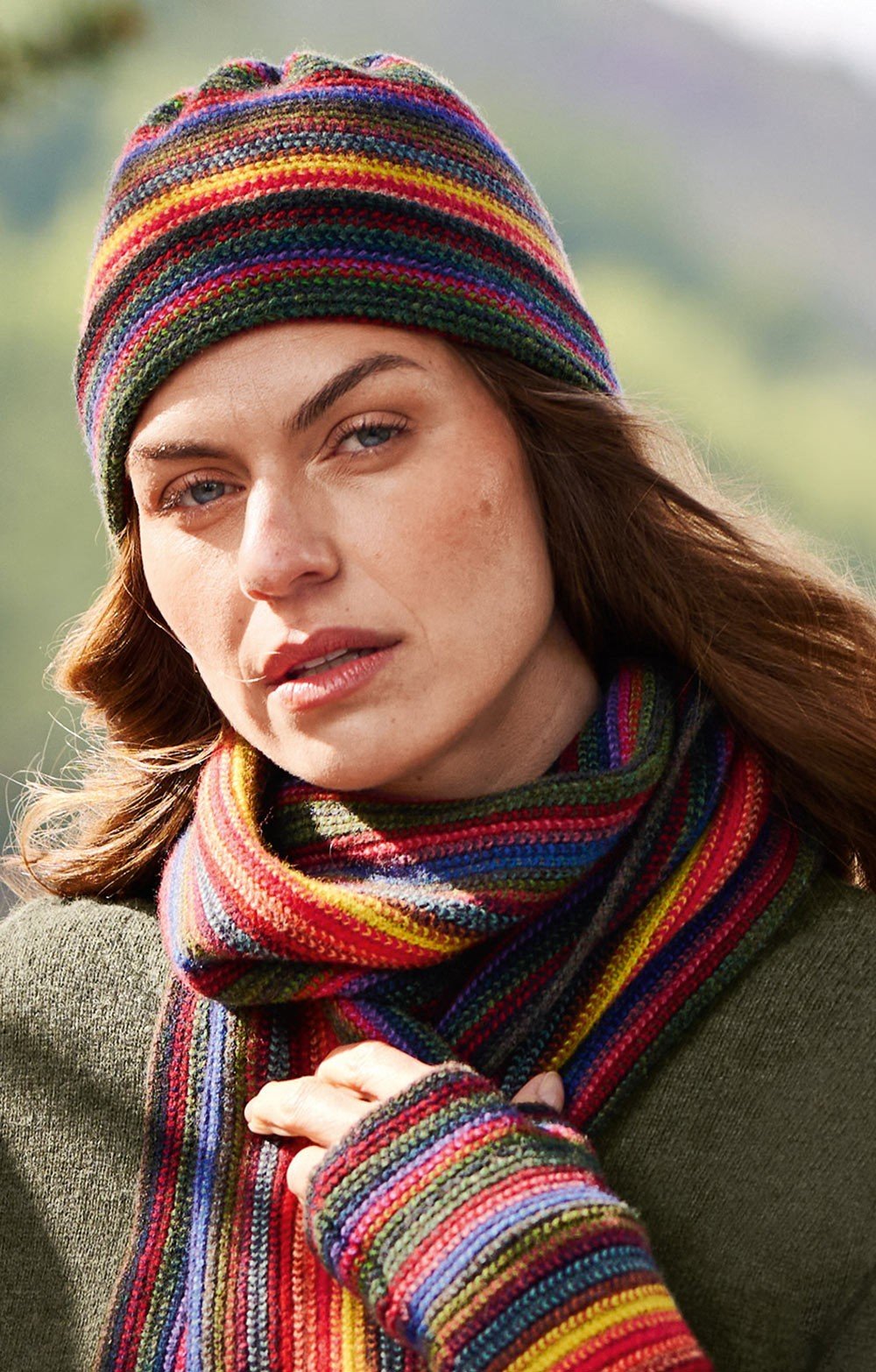 Robert Mackie Lambswool Ribbed Beanie Hat, Purple - House of  display picture 2