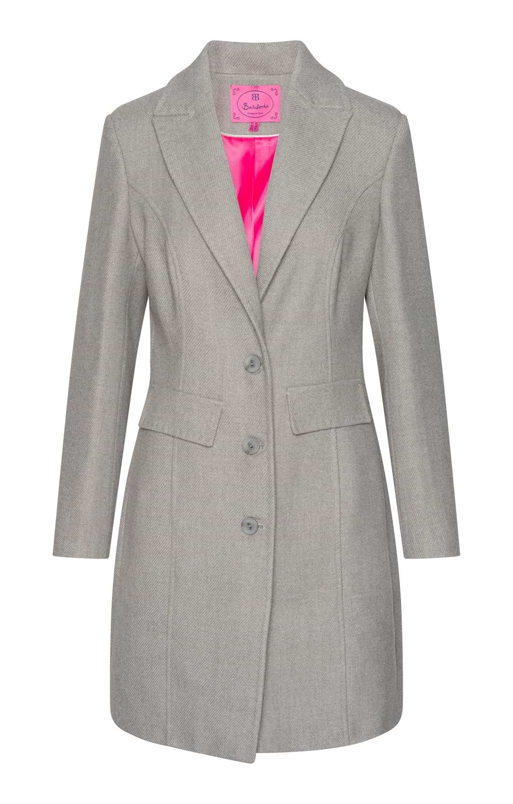 Ladies Cinzia Rocca Single Breasted Raglan Wool Coat, Grey - House