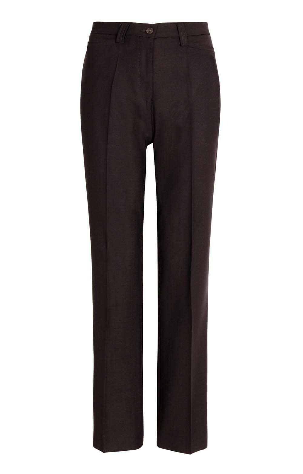 Ladies Classic Wool Blend Trousers, Brown - House of Bruar