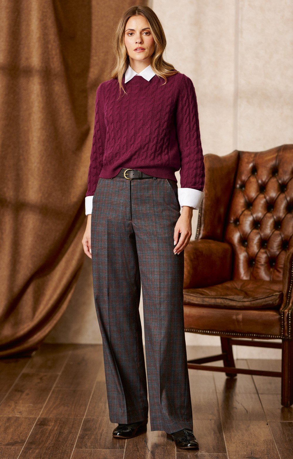 knee length dresses for ladies The Wool Flannel Pull-On Pant main image 0