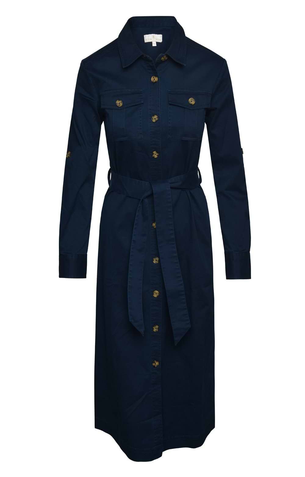 Ladies Linen Blend Safari Dress, Natural - House of Bruar