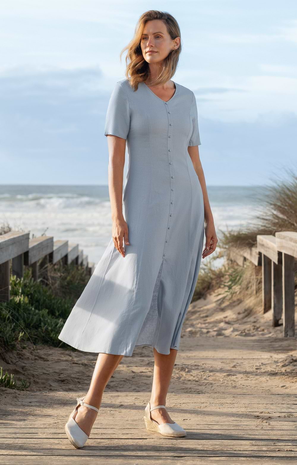 Ladies Tommy Hilfiger Textured Linen Shirt Dress - House of Bruar Ladies Tommy Hilfiger Textured Linen Shirt Dress - House of Bruar