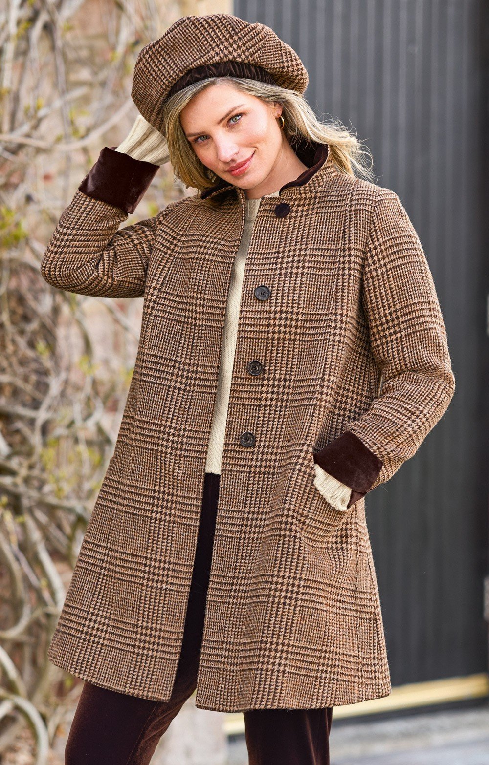 Harris Tweed コート Harris Tweed Ellen Coat Umber – Scottish Textiles Showcase
