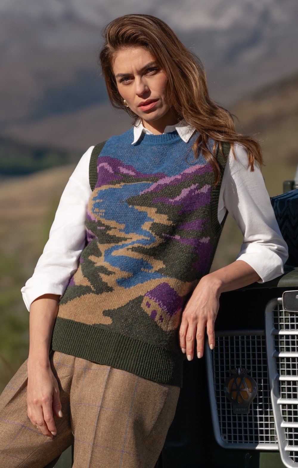 Ladies Highland Bothy Lambswool Slipover